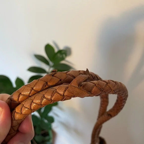 Vintage Aldo Tobacco Leather Tote Bag - Picture 3 of 5